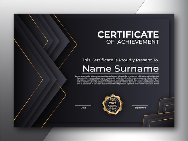 Certificate design