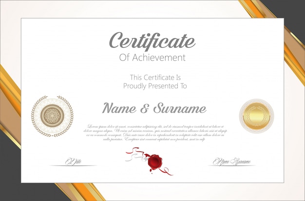 Certificate or diploma modern design template