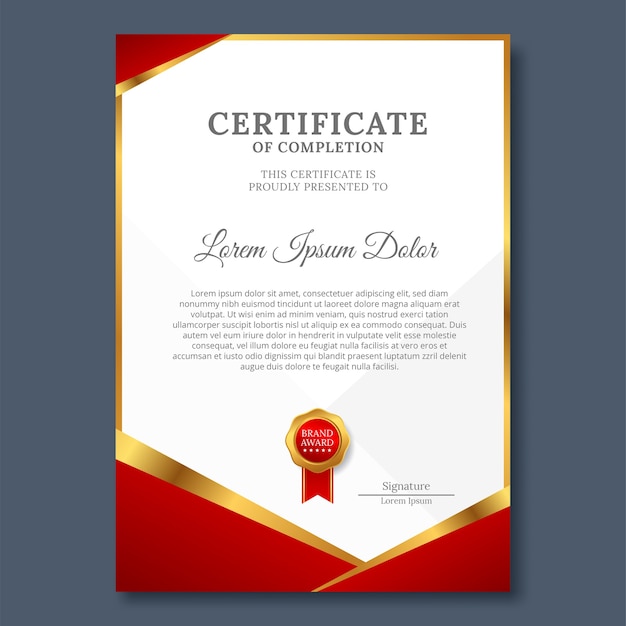 Certificate or diploma modern design template