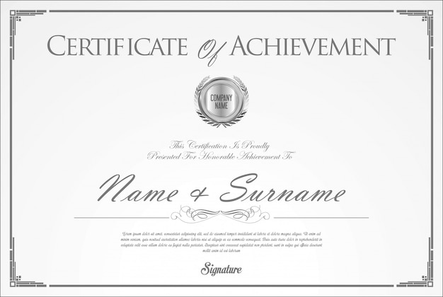 Certificate or diploma retro 