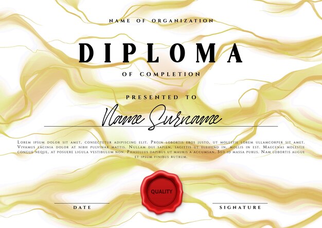 Vector certificate and diploma template. vector illustration