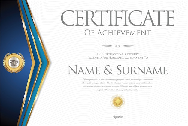 Certificate or diploma template