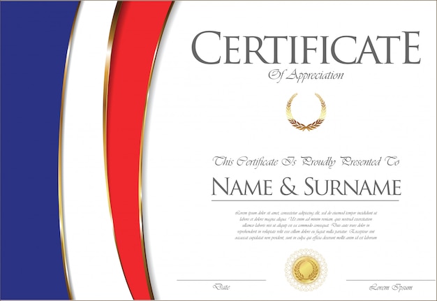 Certificate or diploma template