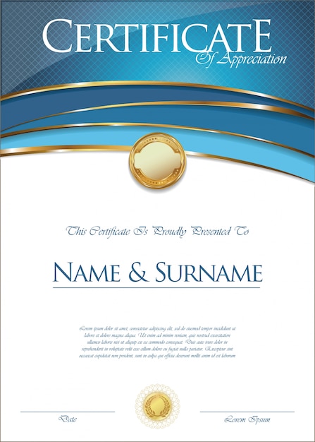 Certificate or diploma template