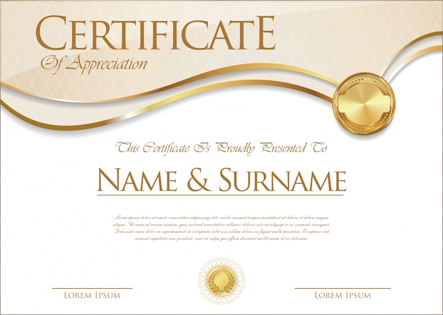 Certificate or diploma template