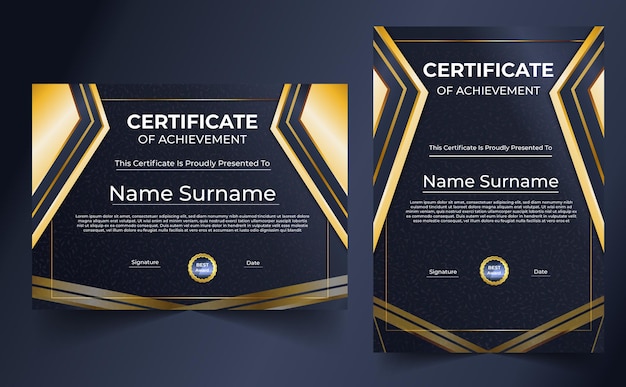 Vector certificate diploma  template