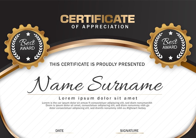 certificate flat design