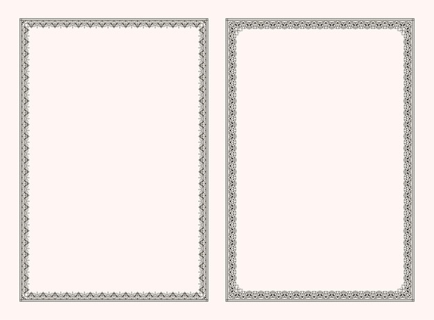 Certificate frames. template diploma currency border. award background gift voucher. vector art