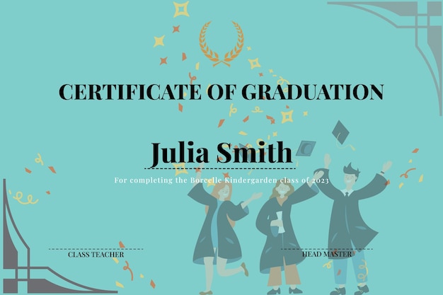 A certificate of graduation