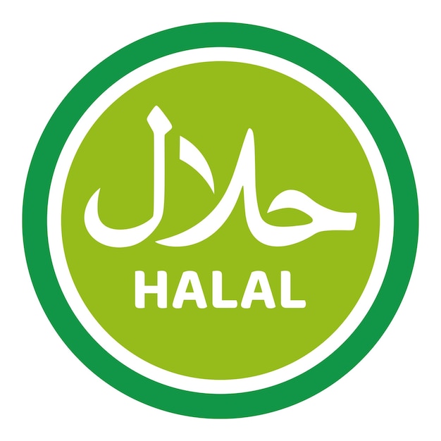 Vector certificate halal sign icon vector