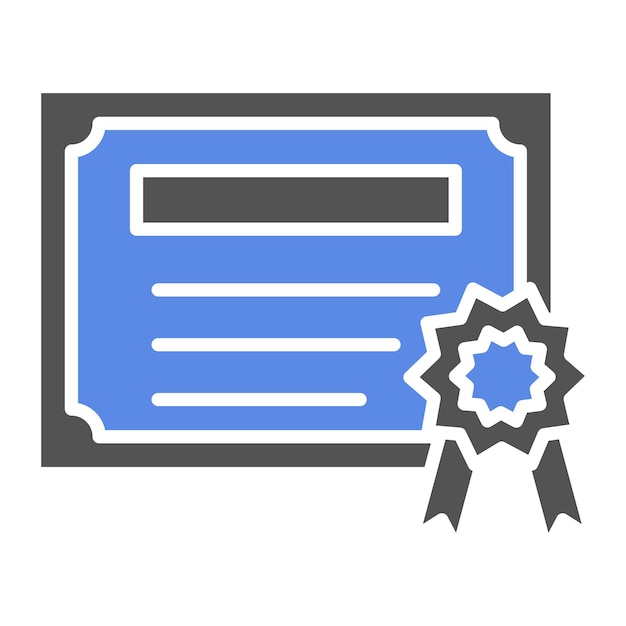 Vector certificate icon style