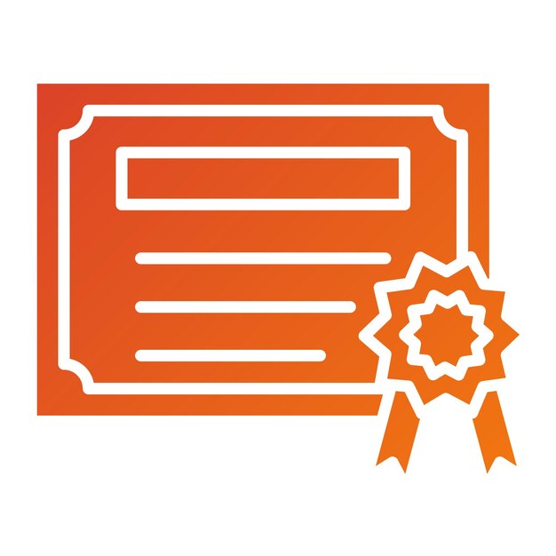 Vector certificate icon style