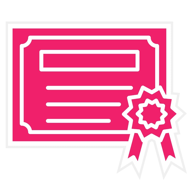 Vector certificate icon style