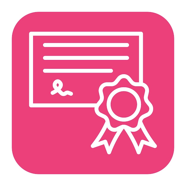 Certificate icon vector image Can be used for Achievements
