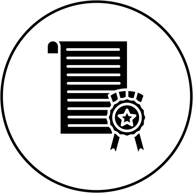 証明書アイコンのベクトル画像をビジネスとオフィスで使用できます