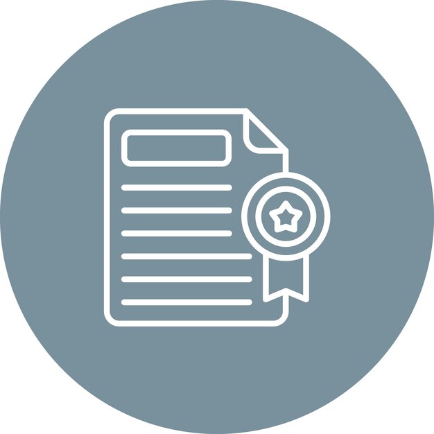 Векторное изображение значка сертификата может быть использовано для проектирования