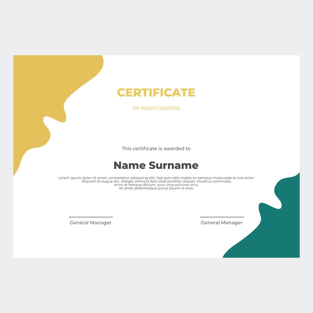 A certificate of identification is shown on a white background.