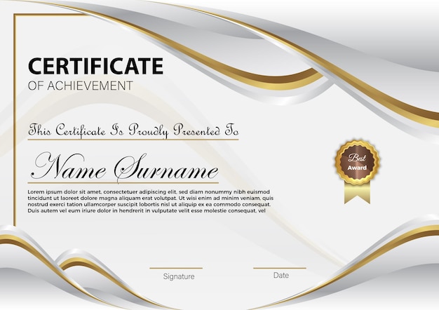 Vector certificate illustration