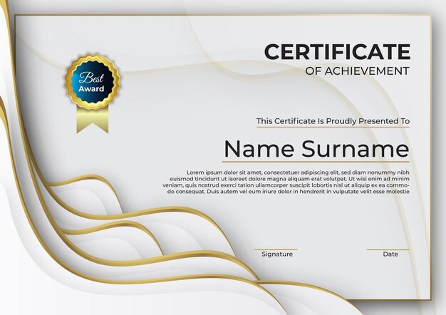 Vector certificate illustration