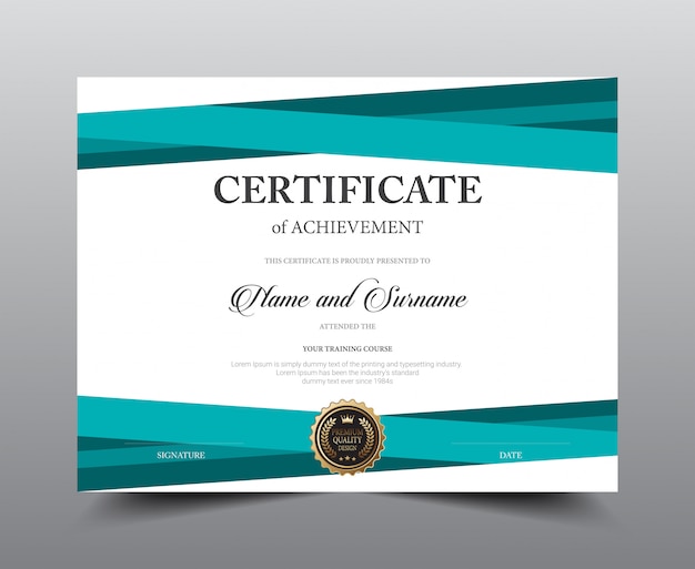 Certificate layout template design. Luxury and Modern style, artwork.