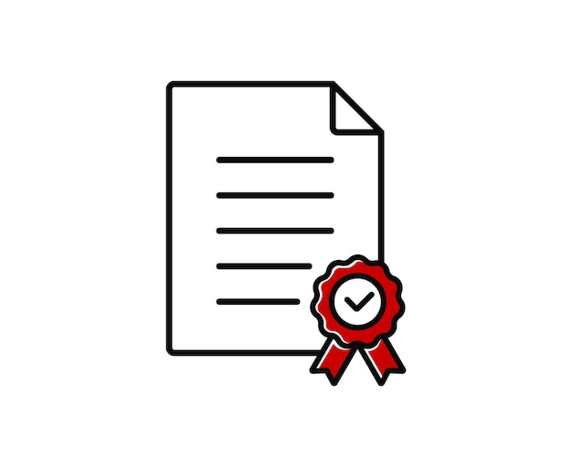 Certificate logo Icon Design Vector template