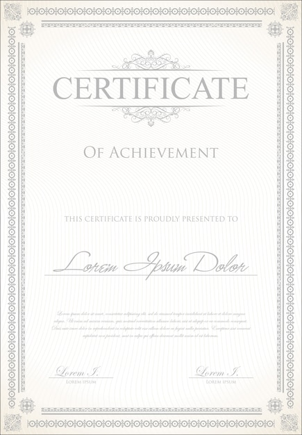 Вектор Шаблон сертификата или диплома
