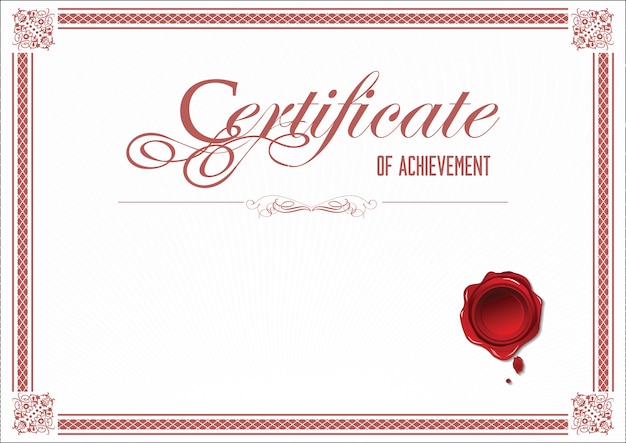 Вектор Шаблон сертификата или диплома