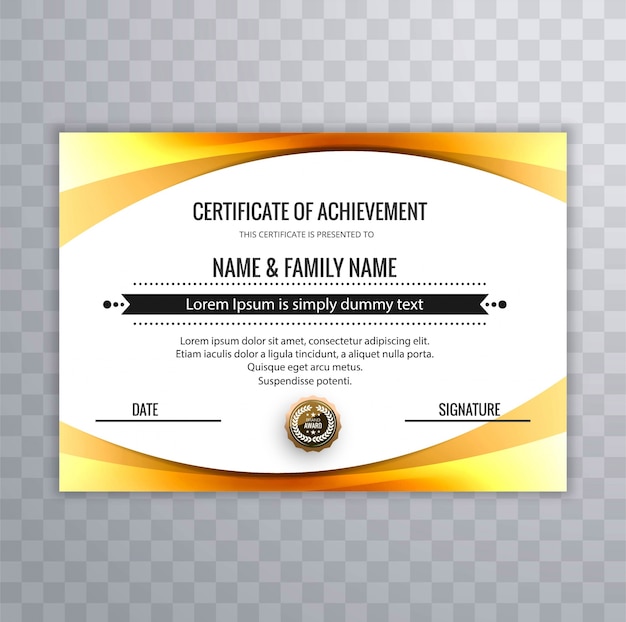 Certificate premium template awards diploma background