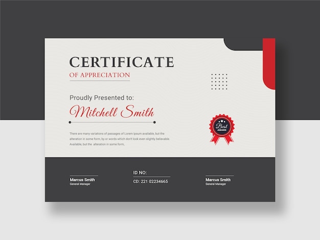 Certificate Premium template diploma awards template