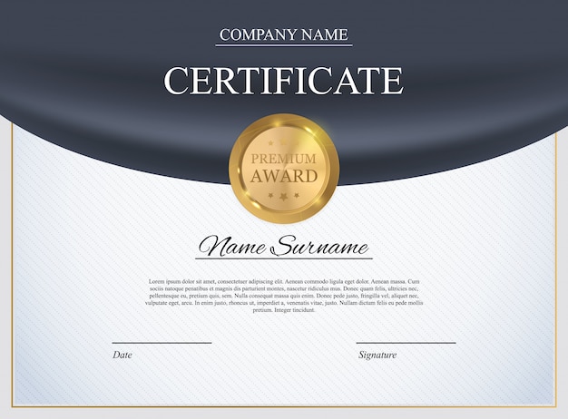 Premium Vector Certificate Template Background Award Diploma Design