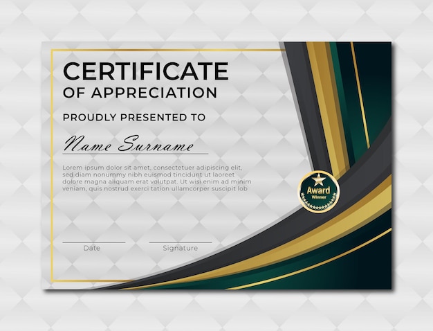 Vector certificate template design free vector