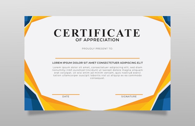 Premium Vector | Certificate template design