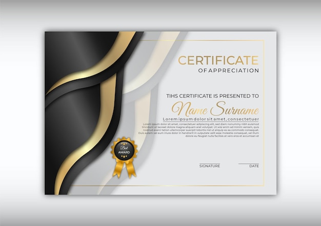 Certificate template design