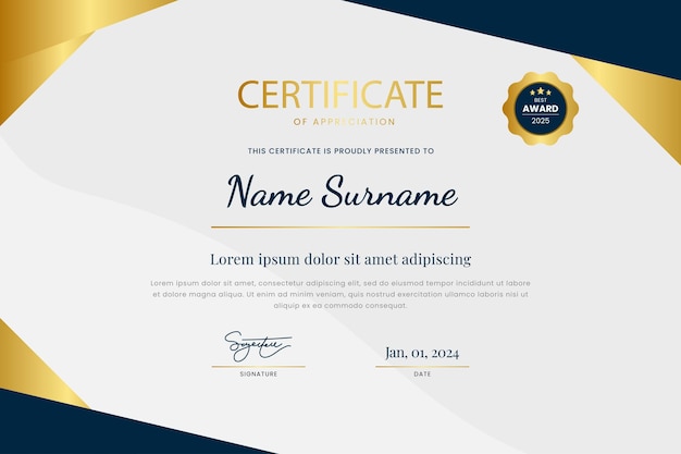 certificate template design