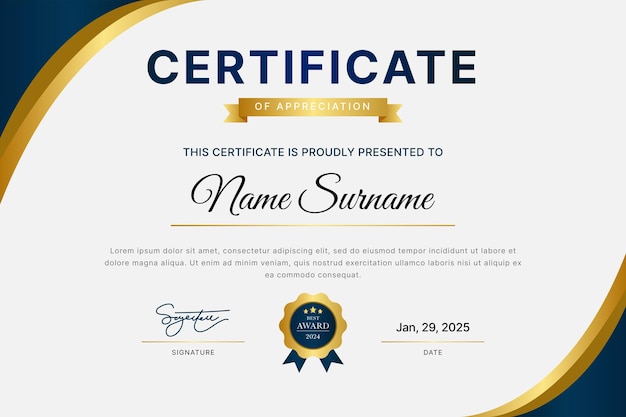 Certificate Template Design