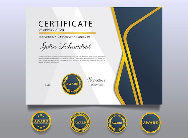 Certificate template design