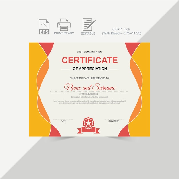 Certificate Template Design