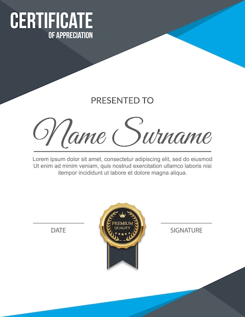 Certificate template diploma