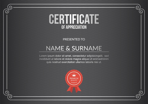 Certificate template diploma