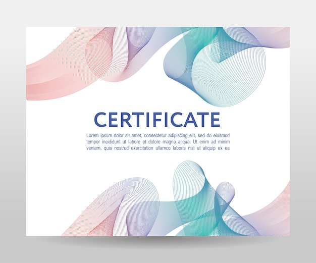 Vector certificate. template diplomas, currency