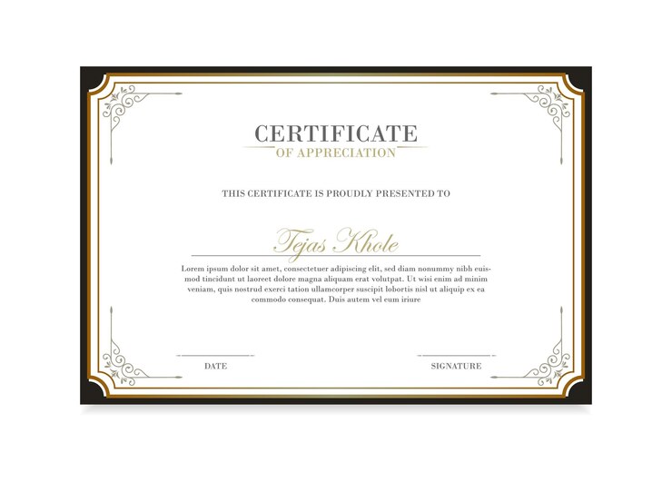 certificate template illustration