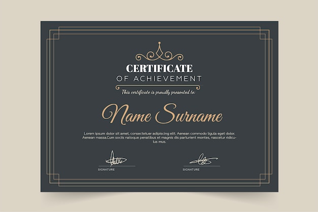 Certificate template luxury and diploma style