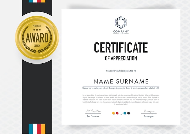 Certificate template modern,luxury and diploma style,vector illustration.