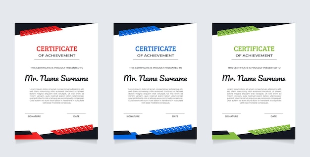 Vector certificate template with elegance modern background