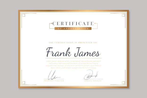 Certificate template with elegant concept