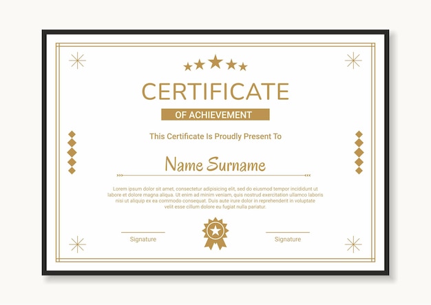 certificate template with elegant element