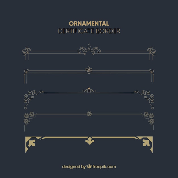 Certificate template with vintage style