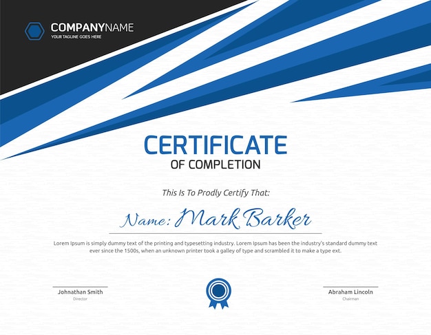 Certificate template