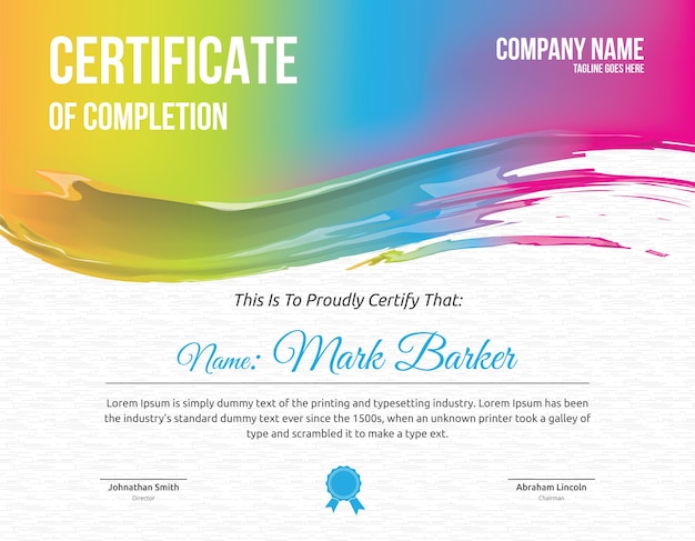 certificate template