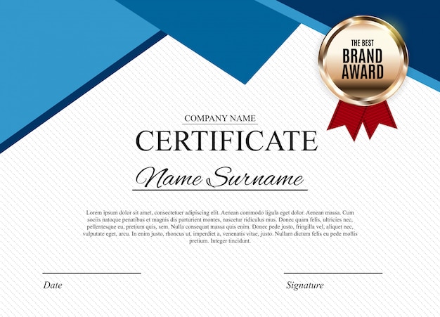 Certificate template